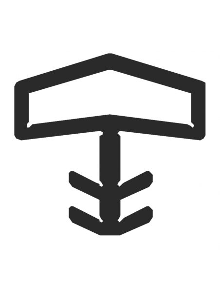 Guarnizione per porta in legno Roverplastik A 106 K nera battuta 10 mm confezione 24 metri