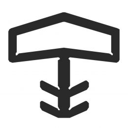 Guarnizione per porta in legno Roverplastik A 106 K nera battuta 10 mm scatola 408 metri