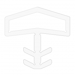 Guarnizione per porta in legno Roverplastik A 106 K neutra trasparente battuta 10 mm confezione 24 metri