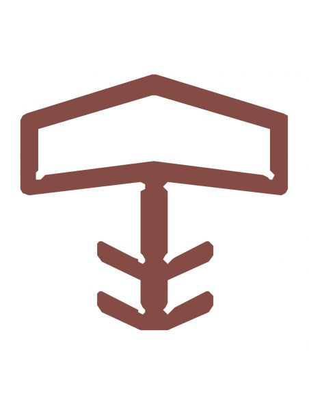 Guarnizione per porta in legno Roverplastik A 106 K marrone battuta 10 mm confezione 24 metri