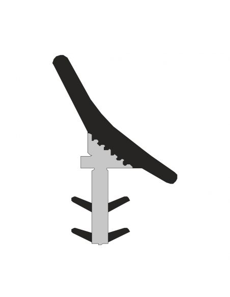 Guarnizione per porta scorrevole in legno Roverplastik A 145 nera battuta 8 mm scatola 435 metri