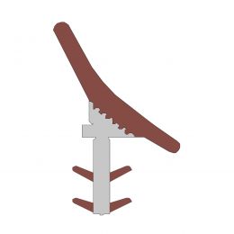 Guarnizione per porta scorrevole in legno Roverplastik A 145 marrone battuta 8 mm confezione 29 metri