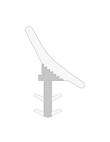 Guarnizione per porta scorrevole in legno Roverplastik A 145 neutra trasparente battuta 8 mm scatola 435 metri