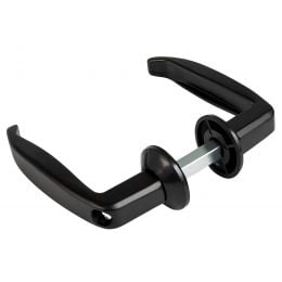 Maniglia per cancello nera con vite spessore porta 40-50 mm quadro 8 mm Nova-Ferr 271/3 2