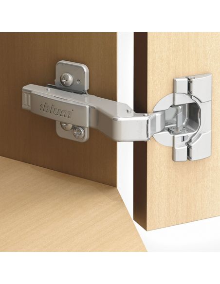 Cerniera Blum 79B3558 Clip Top Blumotion per mobili ad angolo +45 gradi II battuta a sormonto ammortizzata apertura 110 gradi