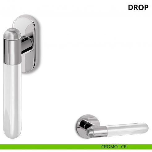 Maniglia per finestra martellina DK Drop Ento cromo