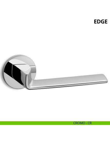 Maniglia per porta interna Edge Ento rosetta tonda cromo