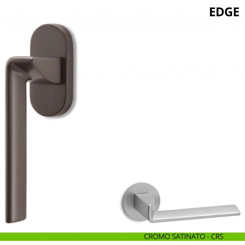 Maniglia per finestra martellina DK Edge Ento cromo satinato
