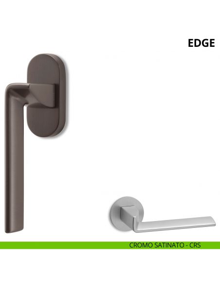 Maniglia per finestra martellina DK Edge Ento cromo satinato