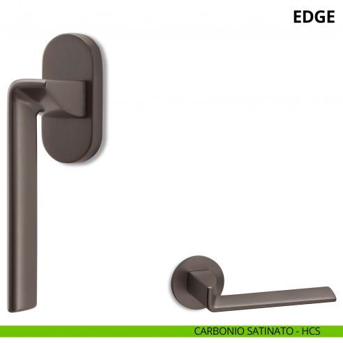Maniglia per finestra martellina DK Edge Ento carbonio satinato