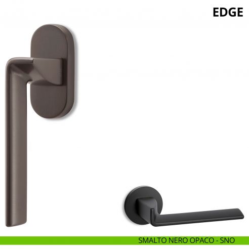 Maniglia per finestra martellina DK Edge Ento smalto nero opaco