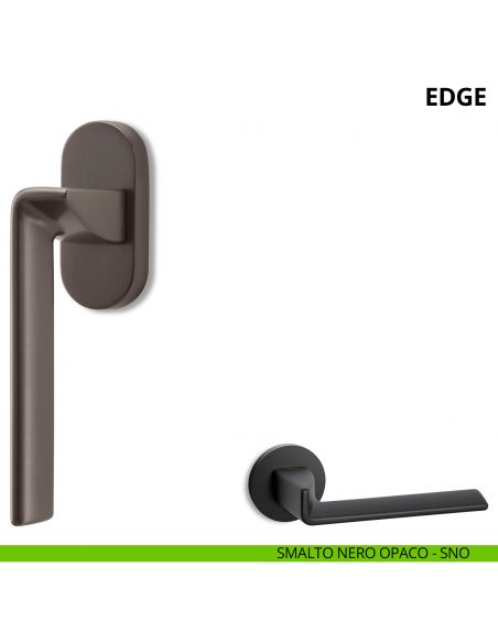Maniglia per finestra martellina DK Edge Ento smalto nero opaco