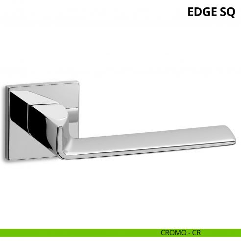 Maniglia per porta interna Edge SQ Ento rosetta quadrata cromo