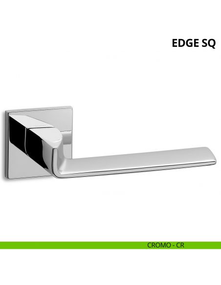 Maniglia per porta interna Edge SQ Ento rosetta quadrata cromo