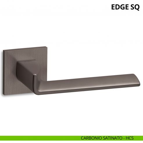 Maniglia per porta interna Edge SQ Ento rosetta quadrata carbonio satinato