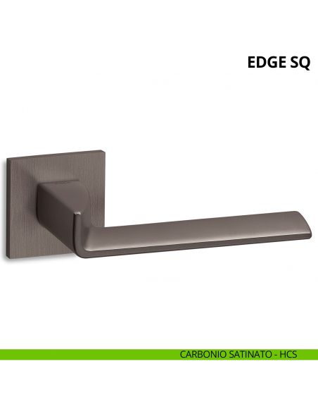 Maniglia per porta interna Edge SQ Ento rosetta quadrata carbonio satinato