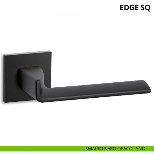 Maniglia per porta interna Edge SQ Ento rosetta quadrata smalto nero opaco