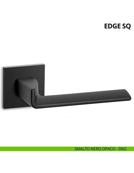 Maniglia per porta interna Edge SQ Ento rosetta quadrata smalto nero opaco