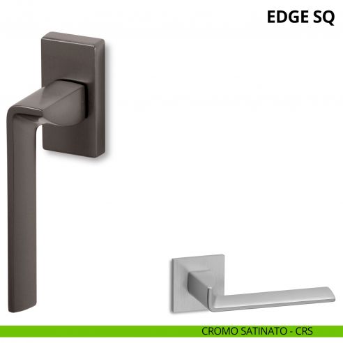 Maniglia per finestra martellina DK Edge SQ Ento cromo satinato