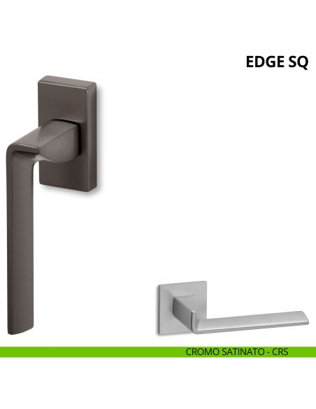 Maniglia per finestra martellina DK Edge SQ Ento cromo satinato