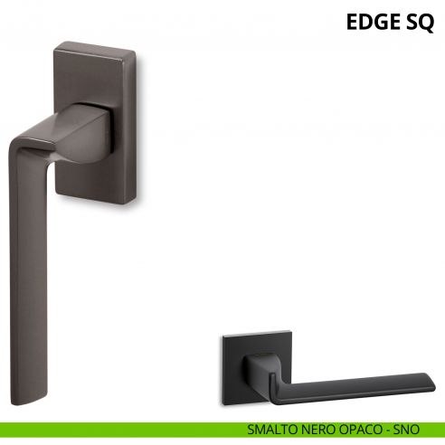 Maniglia per finestra martellina DK Edge SQ Ento smalto nero opaco
