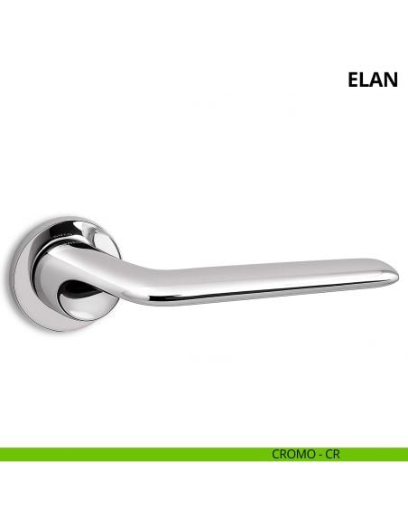 Maniglia per porta interna Elan Ento rosetta tonda cromo