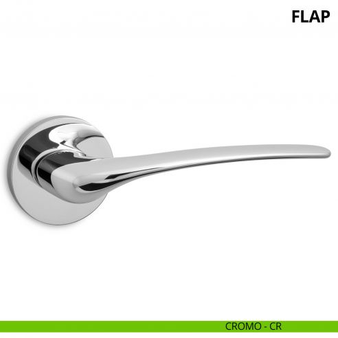 Maniglia per porta interna Flap Ento rosetta tonda cromo