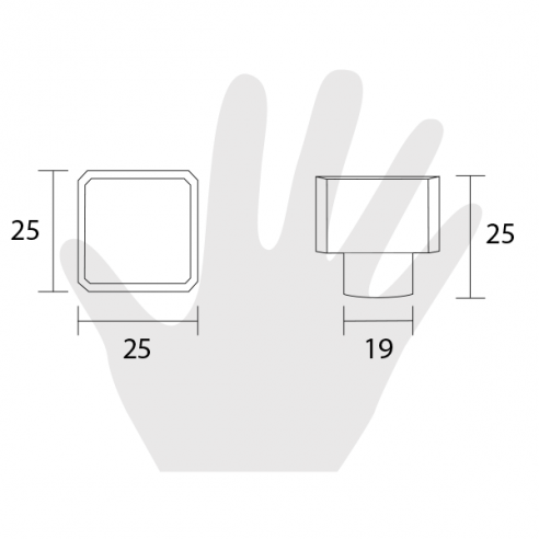 Pomello per mobile Swarovski Poggi e Mariani ottone lucido disegno