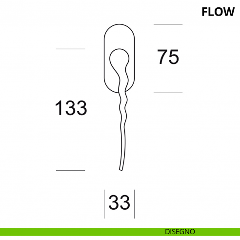Maniglia per finestra martellina DK Flow Ento disegno
