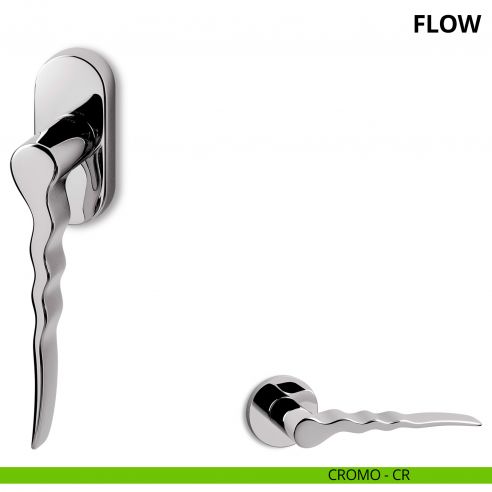 Maniglia per finestra martellina DK Flow Ento cromo