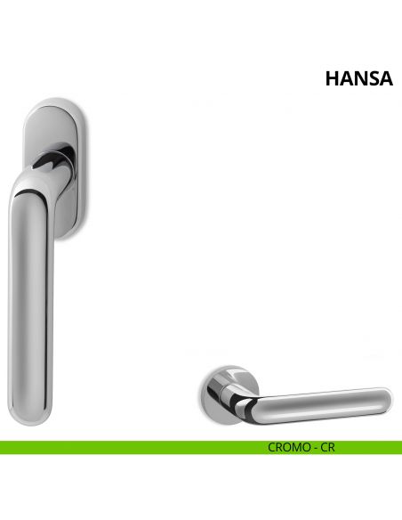 Maniglia per finestra martellina DK Hansa Ento cromo