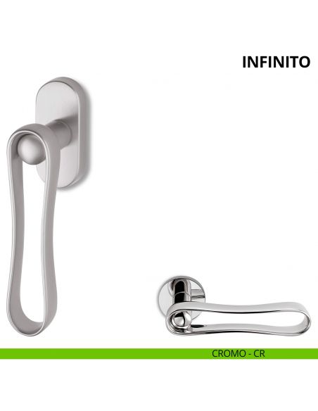 Maniglia per finestra martellina DK Infinito Ento cromo
