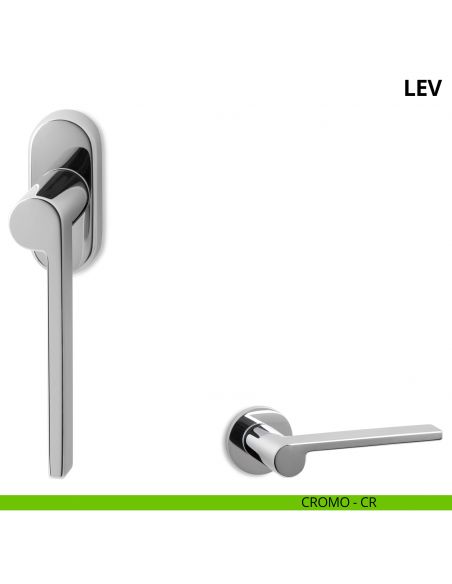 Maniglia per finestra martellina DK Lev Ento cromo