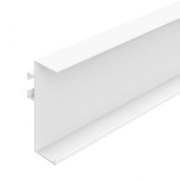 Profilo gola orizzontale e verticale in alluminio altezza 48 mm per cucina fissaggio con clip - nero opaco RAL 9005 2