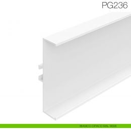 Profilo gola cassettiera per cucina altezza 66 mm in alluminio fissaggio con clip Gap Italia PG236 2