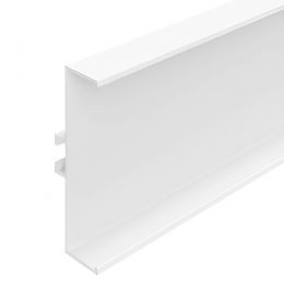 Profilo gola orizzontale e verticale in alluminio altezza 66 mm per cucina fissaggio con clip - nero opaco RAL 9016 2