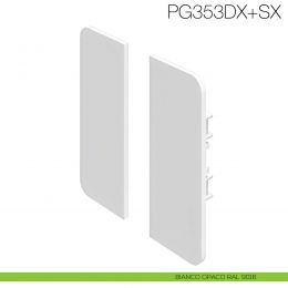 Coppia tappi terminali in PVC fresata 26 mm per profilo gola PG236 Gap Italia PG353 2