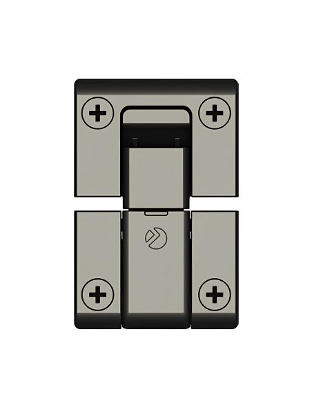 Cerniera per anta a ribalta e rialza Ferramenta Livenza Kimana R1 per spessore da 16 a 20 mm - nichelato nero