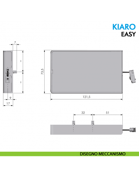 Sistema di apertura per anta a ribalta Ferramenta Livenza Kiaro Easy Soft