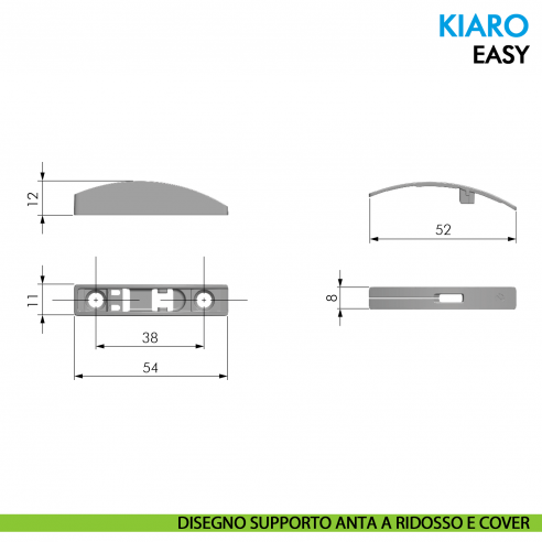 Sistema di apertura per anta a ribalta Ferramenta Livenza Kiaro Easy Soft