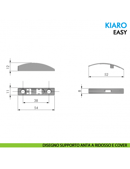 Sistema di apertura per anta a ribalta Ferramenta Livenza Kiaro Easy Soft