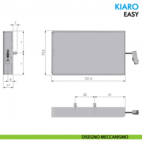 Meccanismo di apertura per anta a ribalta Ferramenta Livenza Kiaro Easy Strong