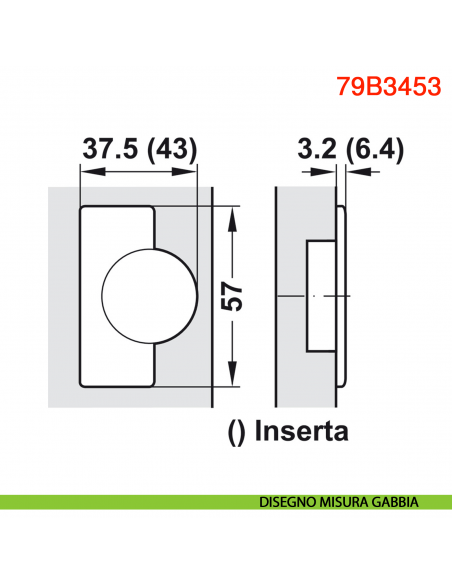 Cerniera Blum 79B3453 Clip Top Blumotion per mobili ad angolo -15 gradi III battuta a sormonto massima ammortizzata 110 gradi