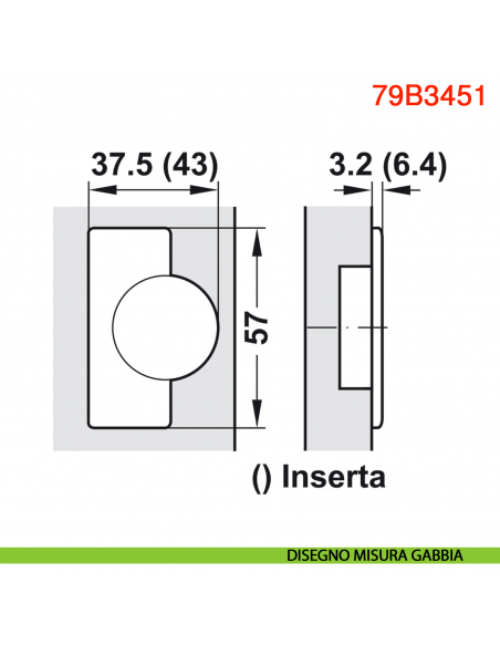 Cerniera Blum 79B3451 Clip Top Blumotion per mobili ad angolo -30 gradi III battuta a sormonto massima ammortizzata 110 gradi