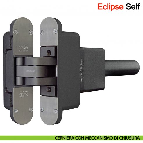 Kit cerniere a scomparsa con chiudiporta integrato AGB Eclipse Self portata 100 kg chiusura controllata