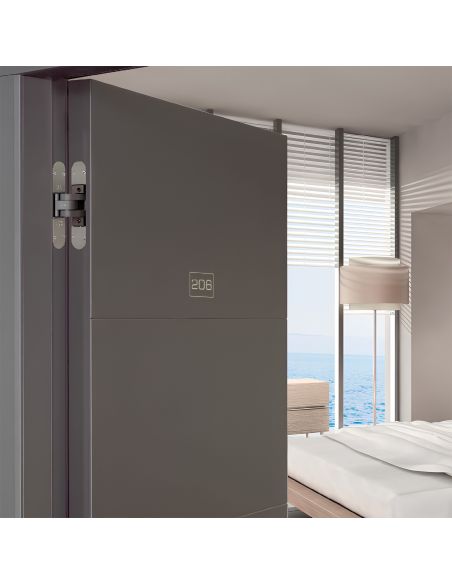 Kit cerniere a scomparsa con chiudiporta integrato AGB Eclipse Self portata 100 kg chiusura controllata