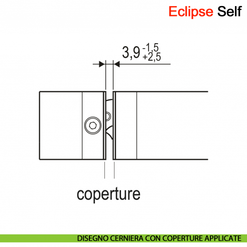 Kit cerniere a scomparsa con chiudiporta integrato AGB Eclipse Self portata 100 kg chiusura controllata