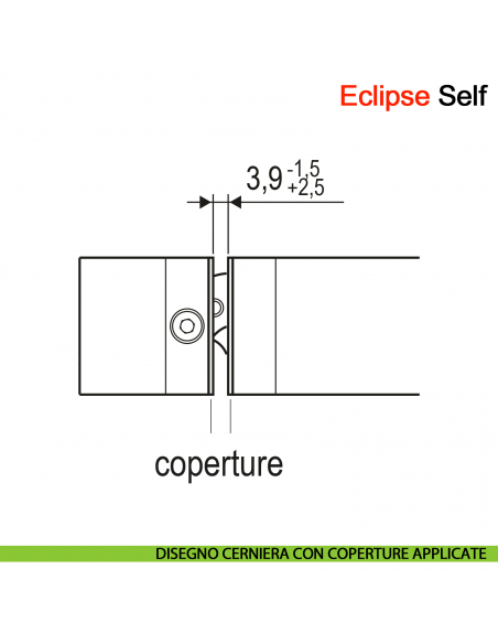 Cerniera a scomparsa AGB Eclipse Self portata 100 kg