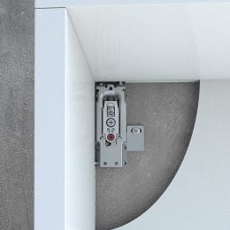 Attaccaglia a scomparsa per mobile pensile Ferramenta Livenza Libra H1 con sistema antisganciamento fissaggio senza foratura 2