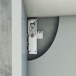 Attaccaglia a scomparsa per mobile pensile Ferramenta Livenza Libra H3 con sistema antisganciamento fissaggio con foratura 2
